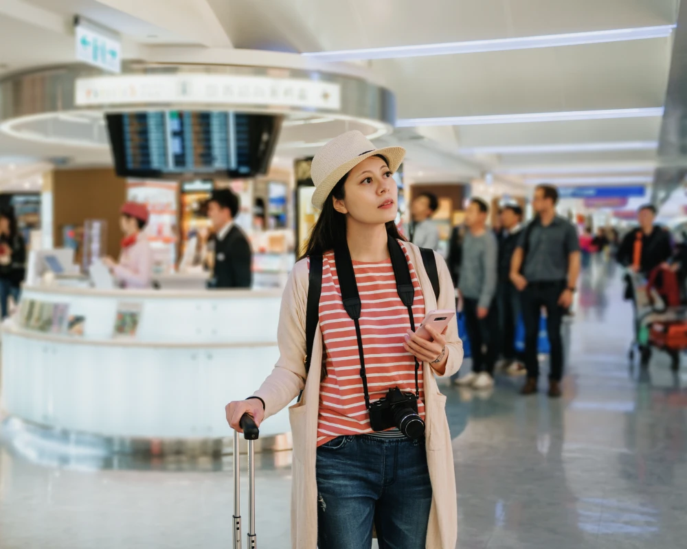suitcase for international travel
