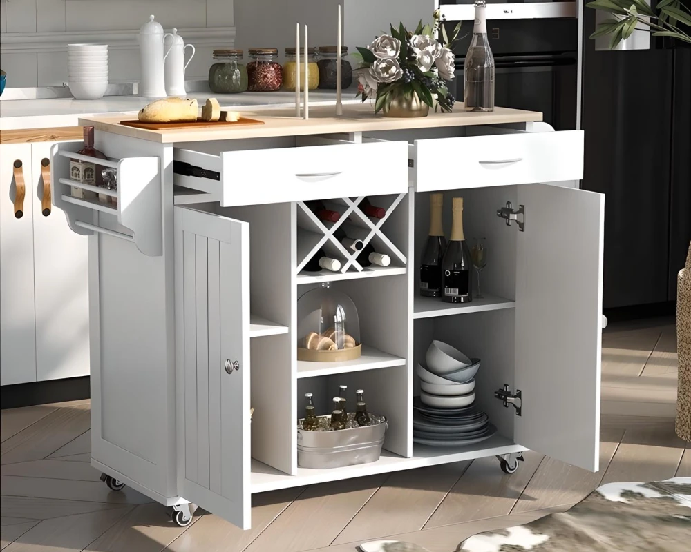 wooden kitchen island